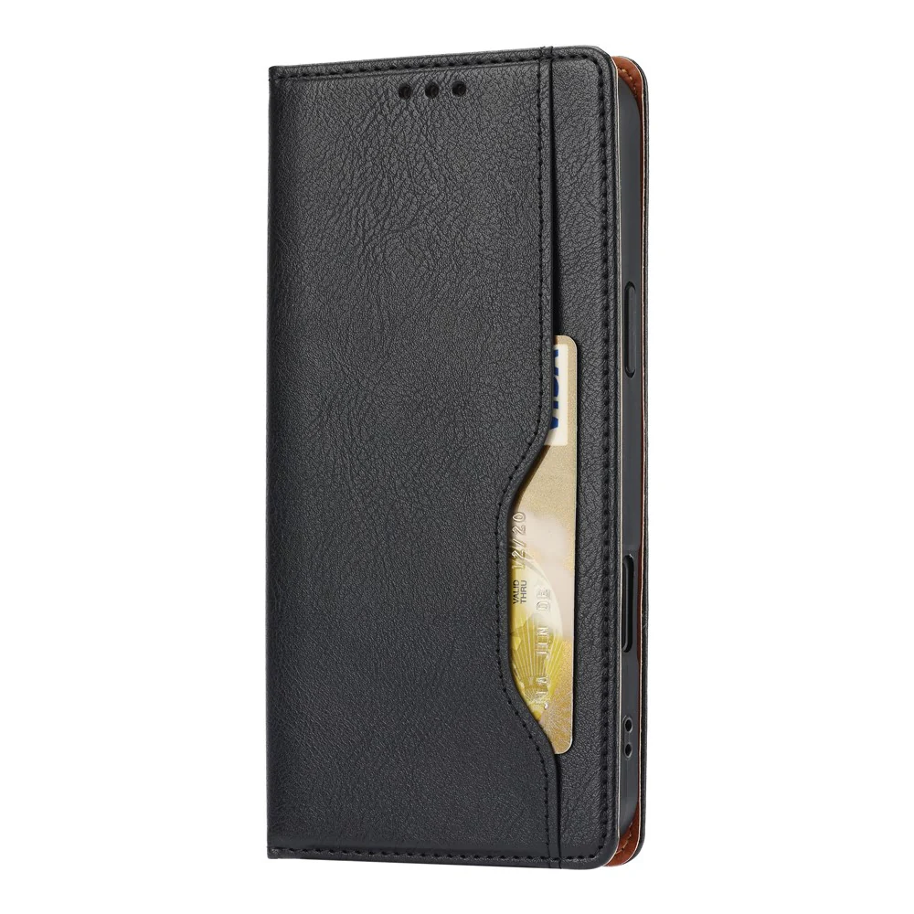 For iPhone 17 Pro Max Cell Phone Case Magnetic Closing PU Leather Stand Cover - Black - Image 5