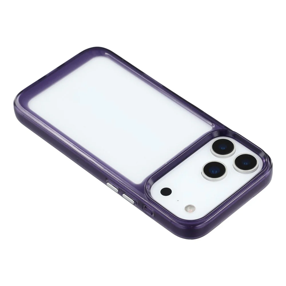 For iPhone 17 Pro Max Cell Phone Case TPU + PC 2.0mm Anti-Scratch Cover - Transparent Purple - Image 5