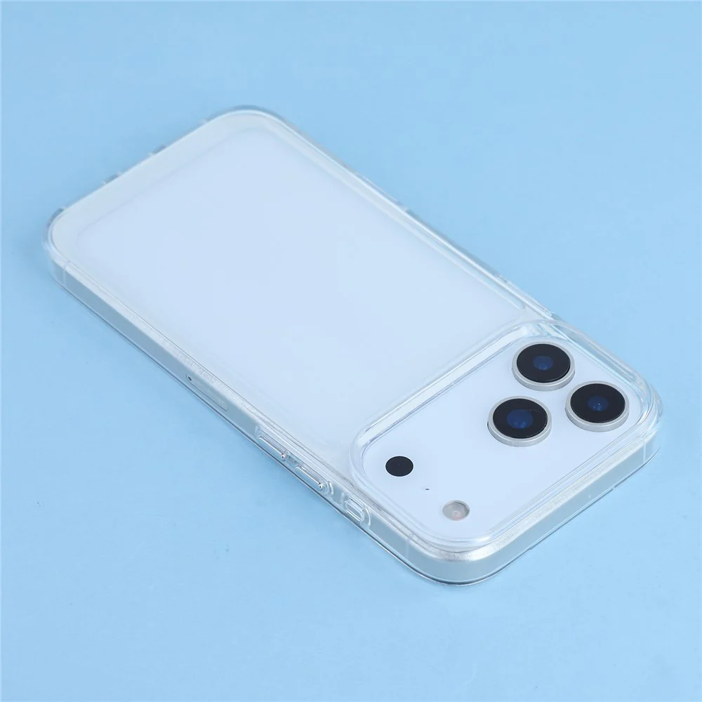 For iPhone 17 Pro Max Cell Phone Case TPU + PC 2.0mm Anti-Scratch Cover - Transparent White - Image 4