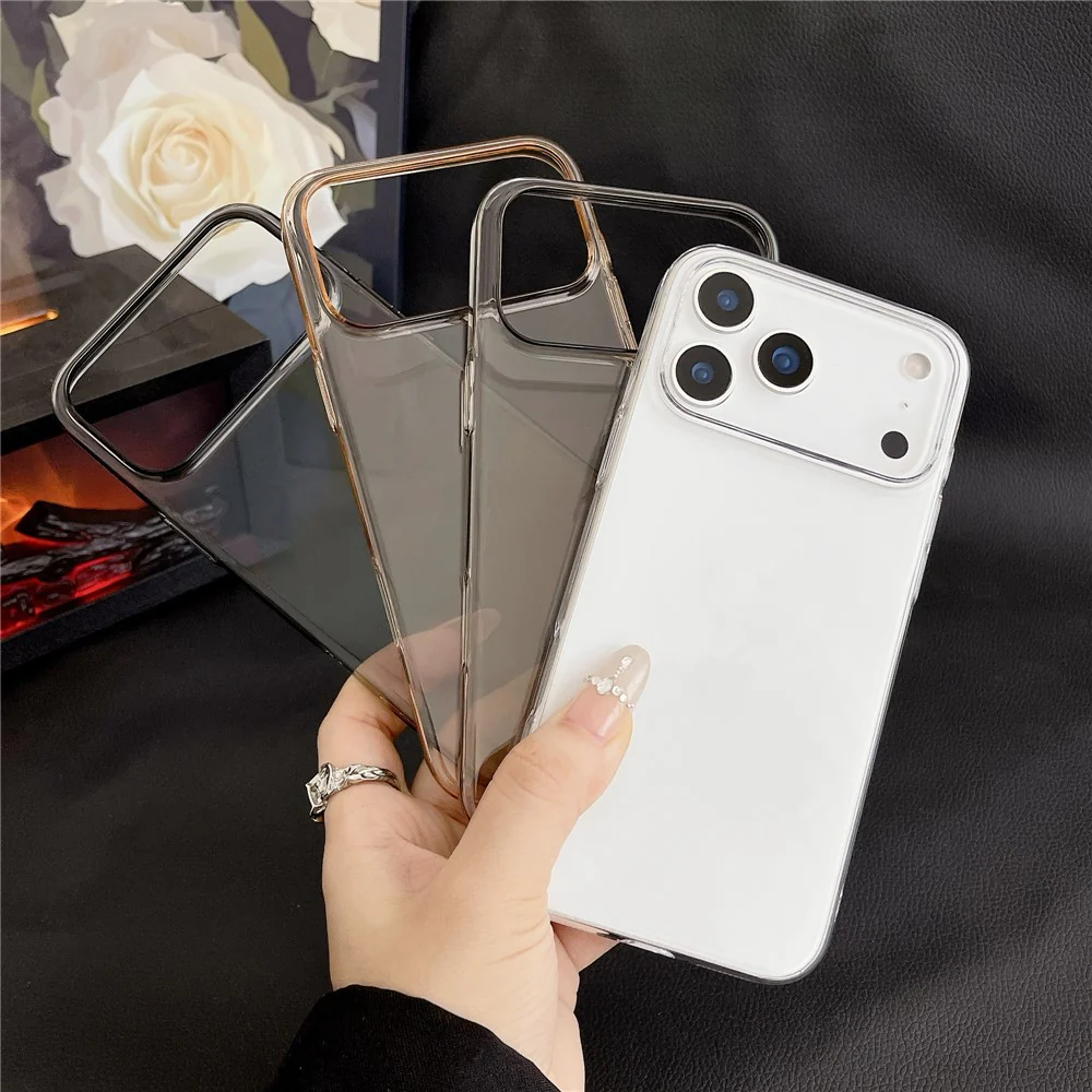 For iPhone 17 Pro Max Crystal Clear Case Shockproof Hard PC Phone Back Cover - Transparent Black - Image 6