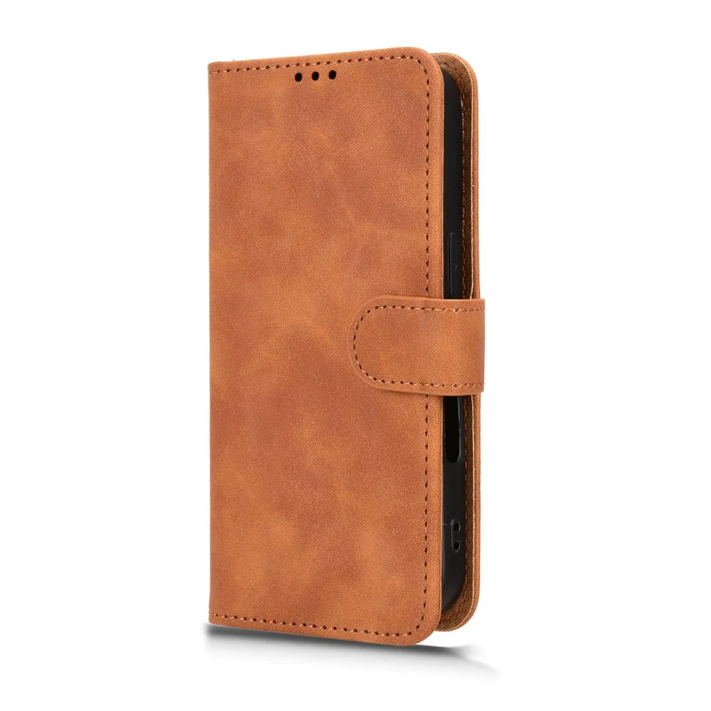 For iPhone 17 Pro Max Leather Case Skin Feel Anti Drop Wallet Flip Phone Cover - Brown - Image 6