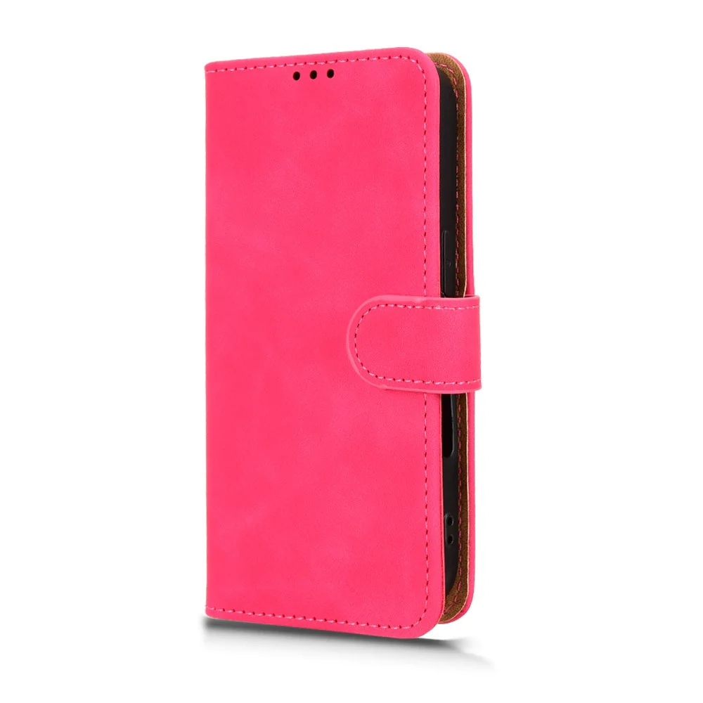 For iPhone 17 Pro Max Leather Case Skin Feel Anti Drop Wallet Flip Phone Cover - Rose - Image 6
