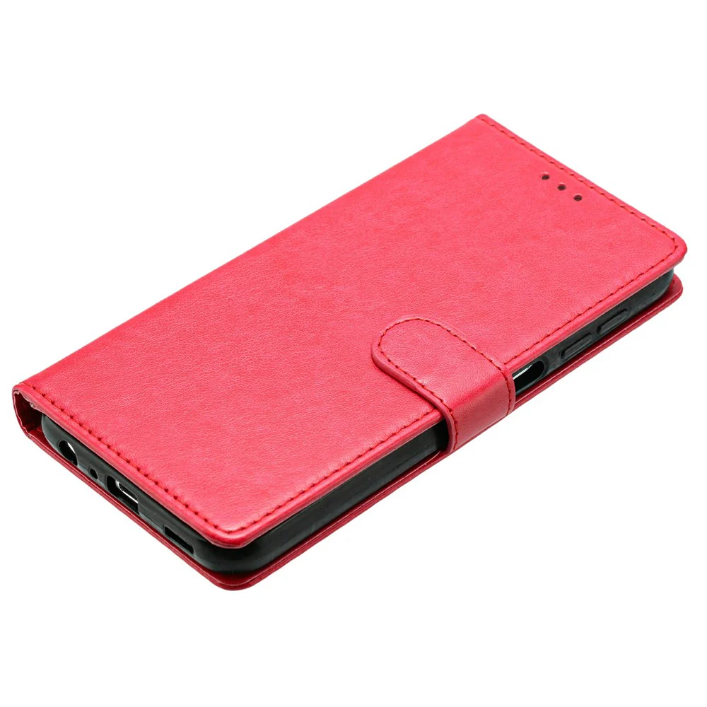 For iPhone 17 Pro Max Leather Case Wallet Stand Phone Cover with Handy Strap - Rose - Image 4