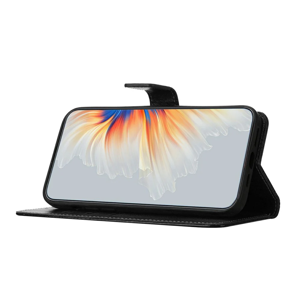 For iPhone 17 Pro Max Leather Case with Card Slots Mandala Pattern Phone Cover Stand - Black - Image 3