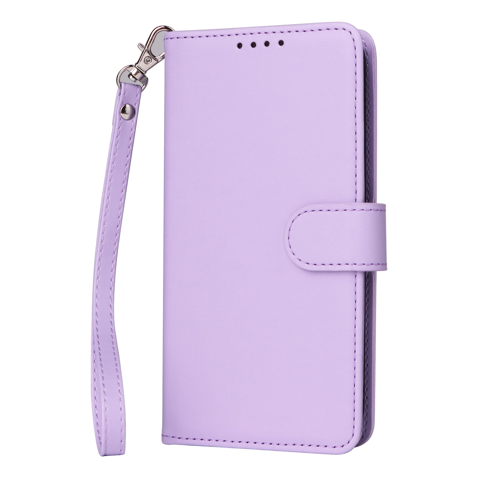 For iPhone 17 Pro Max Magnetic Case BETOPNICE Detachable PU Leather Phone Cover with Strap - Purple - Image 2