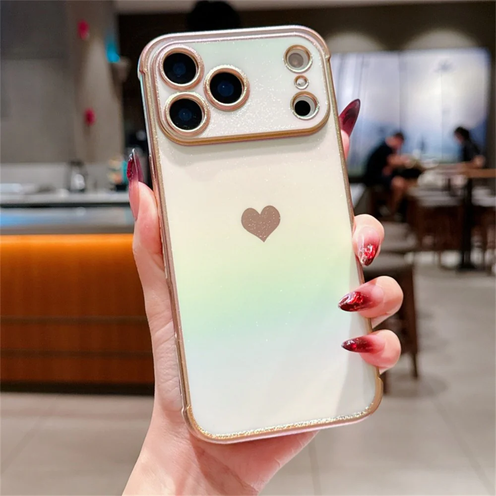 For iPhone 17 Pro Max Magnetic Case TPU Dazzling Color Electroplated Phone Back Cover - White - Image 2