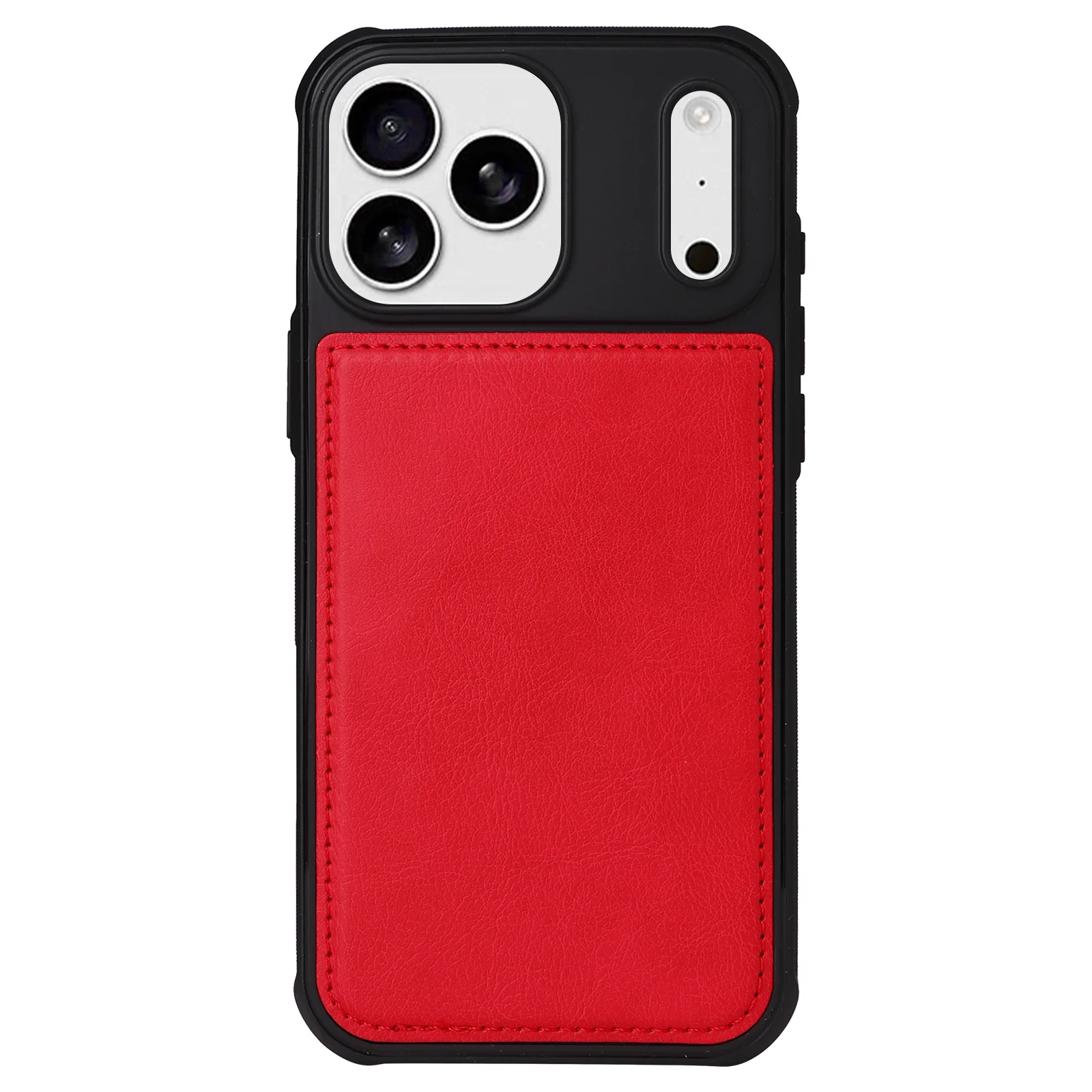 For iPhone 17 Pro Max Magnetic Leather Case Mobile Cover with Detachable Zipper Wallet Strap - Red - Image 8