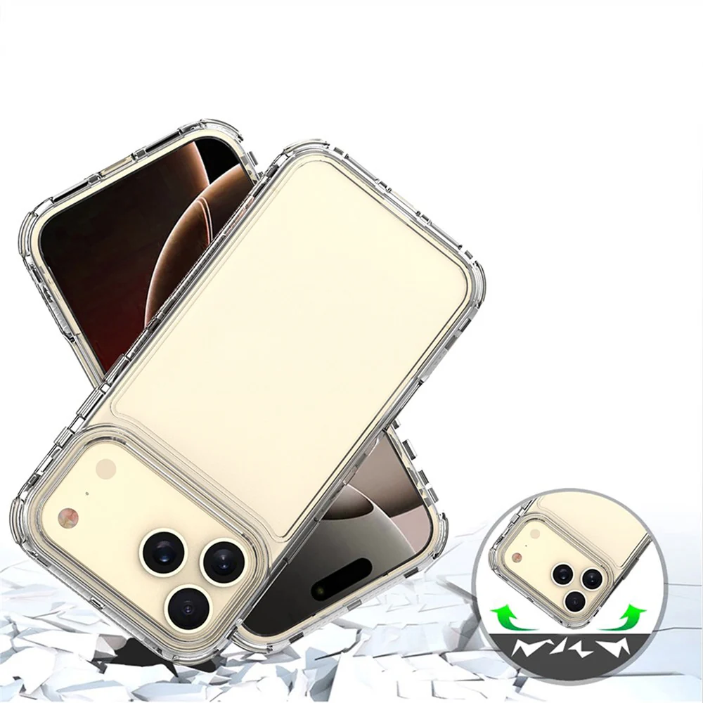 For iPhone 17 Pro Max Phone Case Acrylic TPU Clear Mobile Cover - Image 4