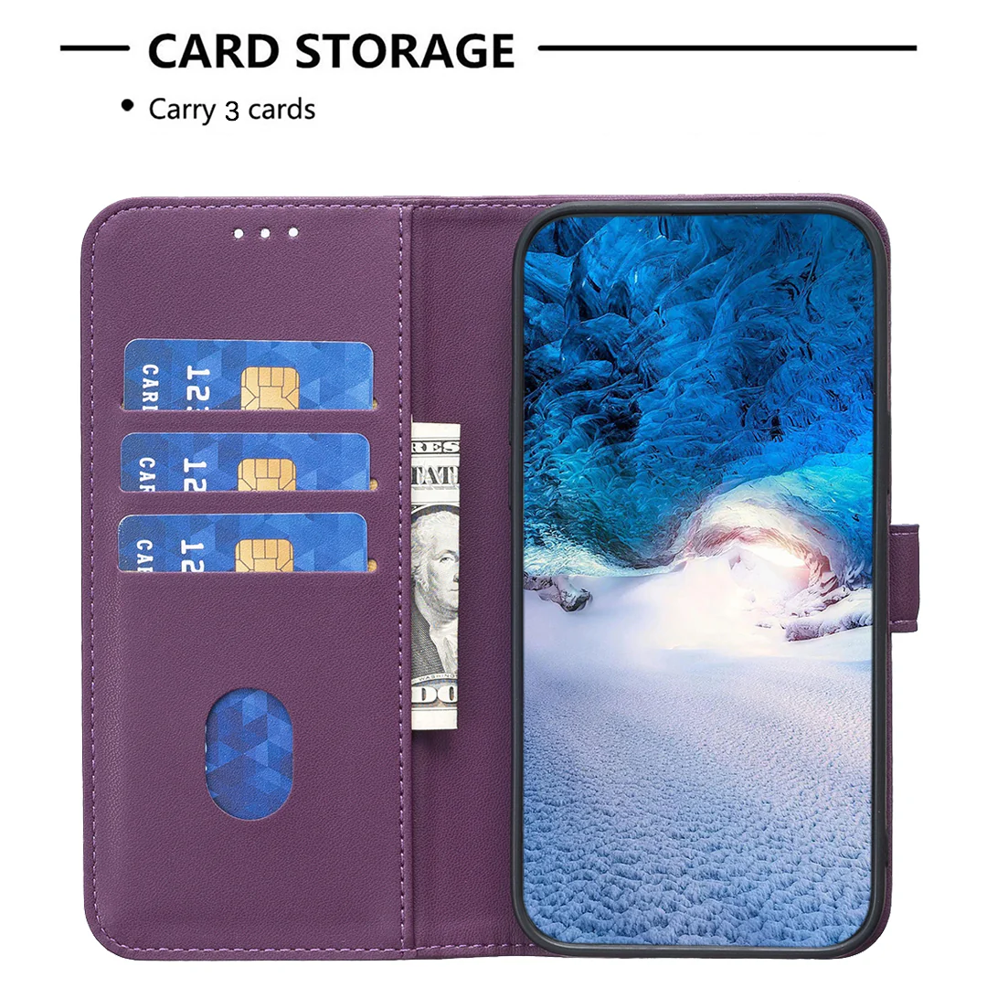 For iPhone 17 Pro Max Phone Case BINFEN COLOR BF17 Wallet Folio Flip Leather Cover - Dark Purple - Image 7