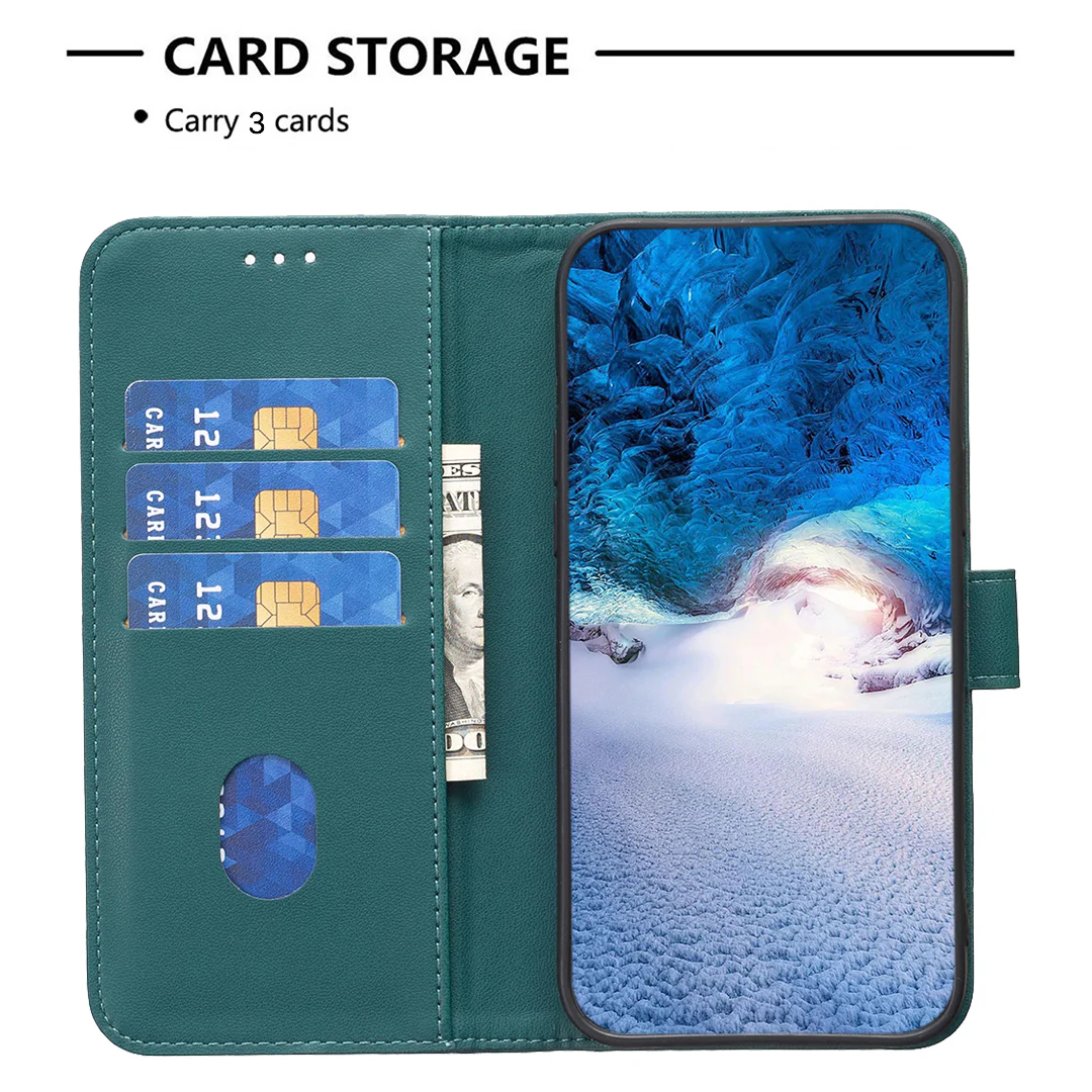 For iPhone 17 Pro Max Phone Case BINFEN COLOR BF17 Wallet Folio Flip Leather Cover - Green - Image 7