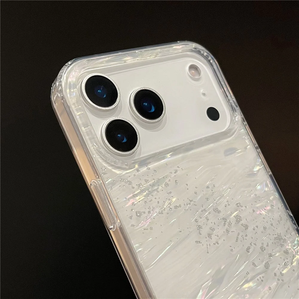 For iPhone 17 Pro Max Phone Case Starry Sky Design Protective Cover Flowing Cloud Pattern - Blue - Image 2