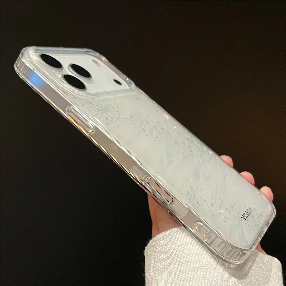For iPhone 17 Pro Max Phone Case Starry Sky Design Protective Cover Flowing Cloud Pattern - Purple - Image 4