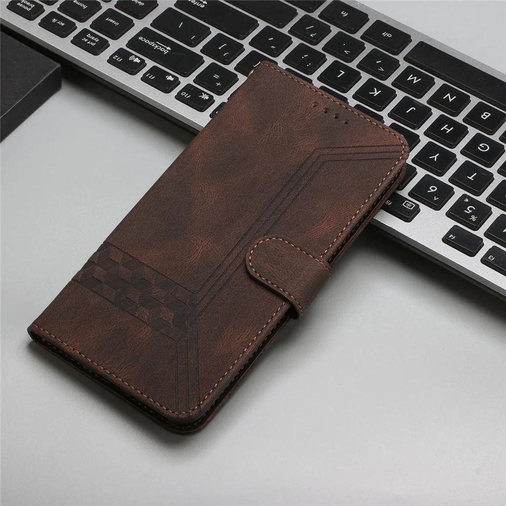 For iPhone 17 Pro Max Phone Case with Strap Imprint PU Leather Wallet Stand Cover - Coffee - Image 8