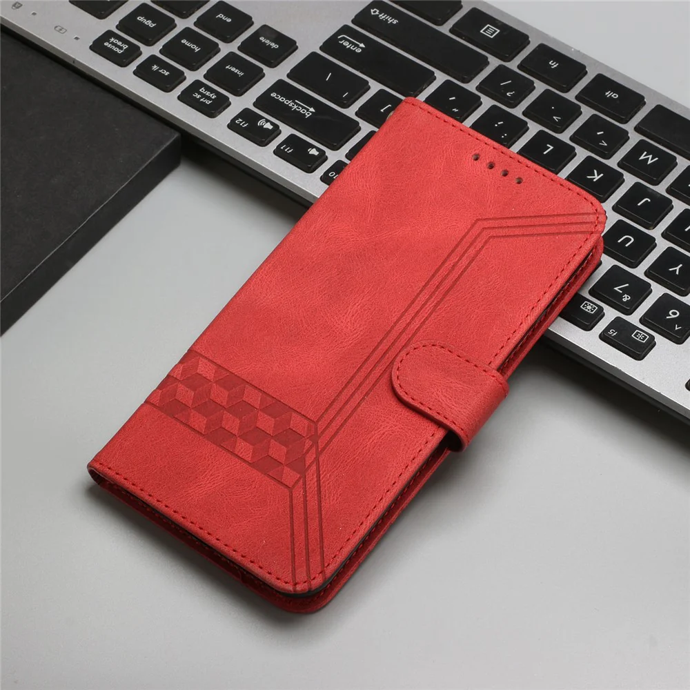 For iPhone 17 Pro Max Phone Case with Strap Imprint PU Leather Wallet Stand Cover - Red - Image 8
