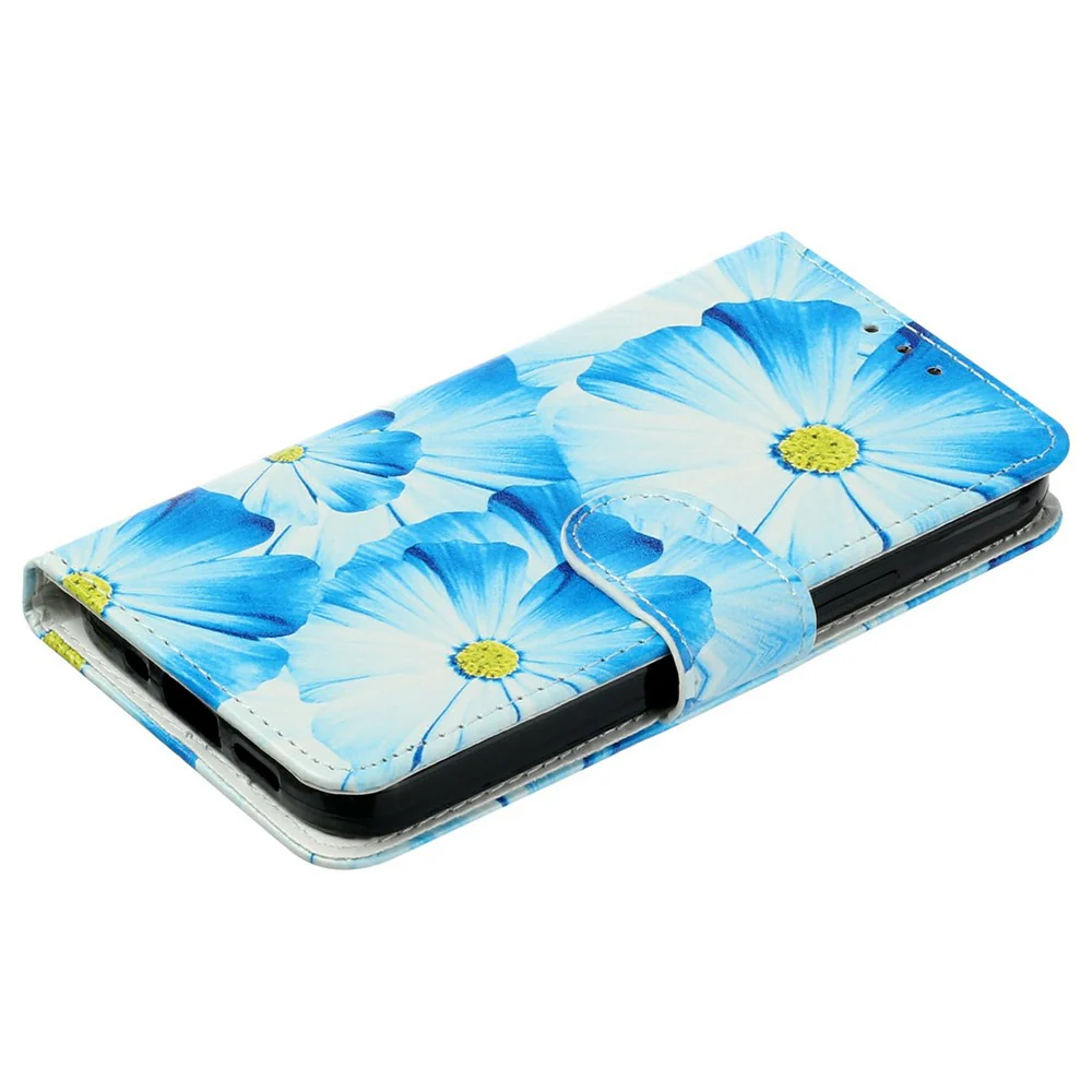 For iPhone 17 Pro Max Stand Case Marble Painted Folio Flip Leather Wallet Phone Cover - Orchid - Image 4