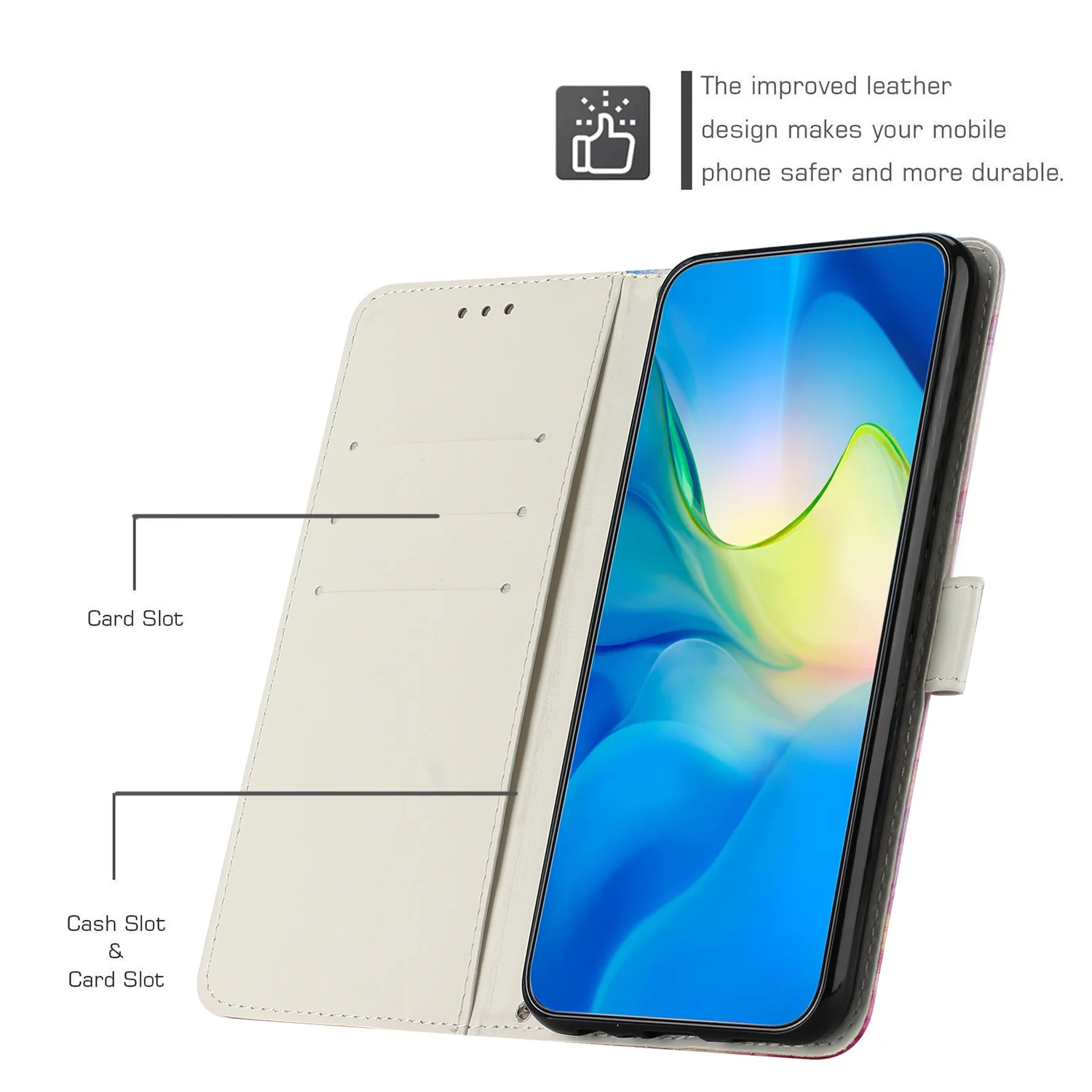 For iPhone 17 Pro Max Stand Case Marble Pattern PU Leather Wallet Phone Cover - Rose Gold - Image 7