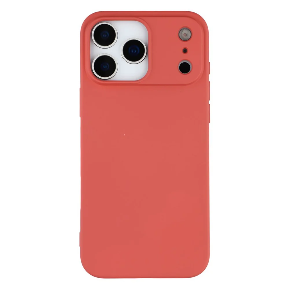 For iPhone 17 Pro Max TPU Case Soft Fiber Lining Anti-Scratch Phone Cover - Hawthorn Red - Image 3