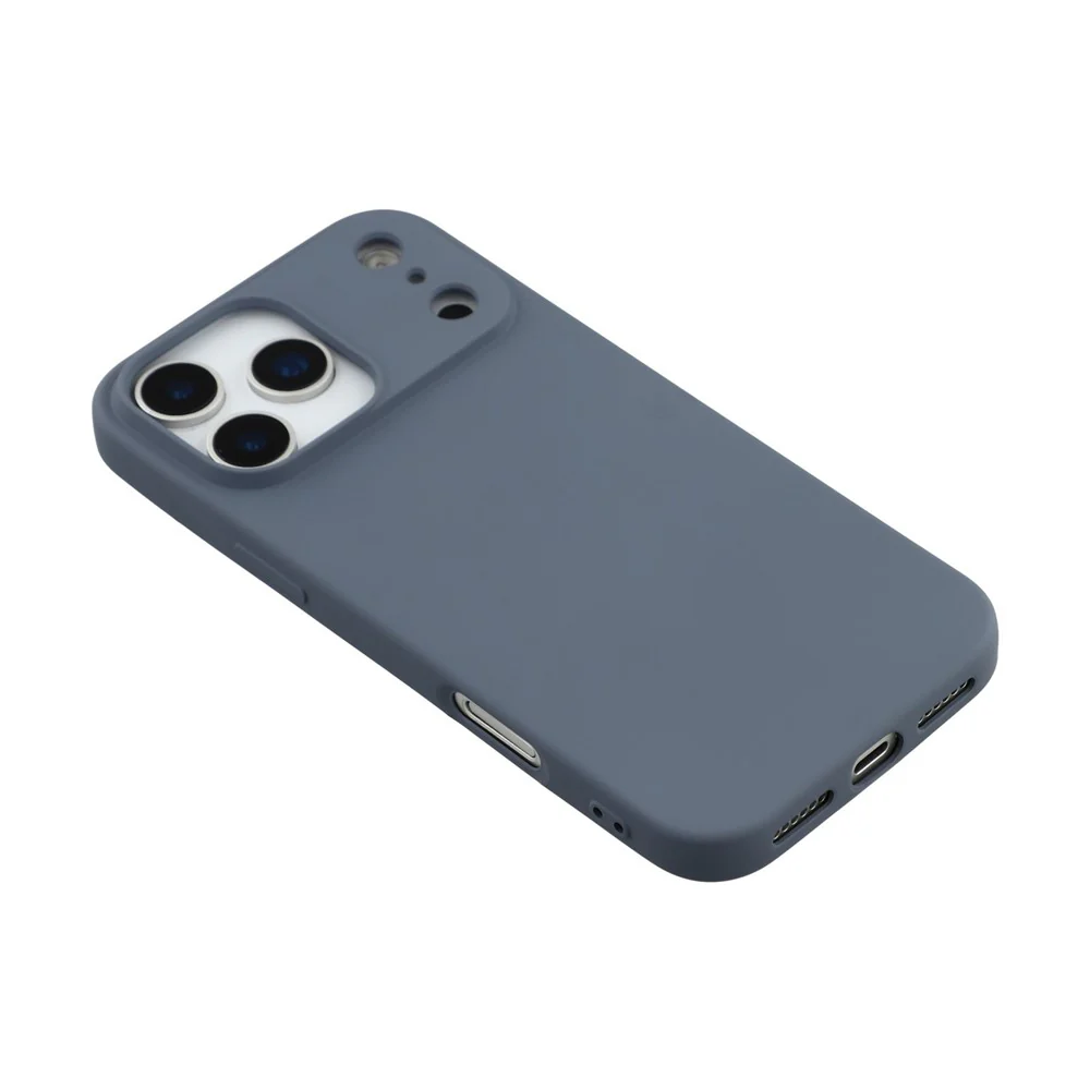 For iPhone 17 Pro Max TPU Case Soft Fiber Lining Anti-Scratch Phone Cover - Lavender Grey - Image 4