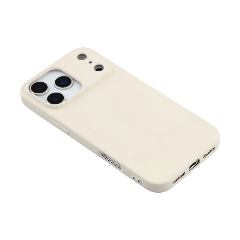 For iPhone 17 Pro Max TPU Case Soft Fiber Lining Anti-Scratch Phone Cover - White - Image 4