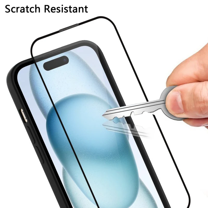 For iPhone 17 Pro Max TPU Case WANLONFENG DKSM Series Electroplated Frame Back Cover with Tempered Glass - Army Green - Image 7