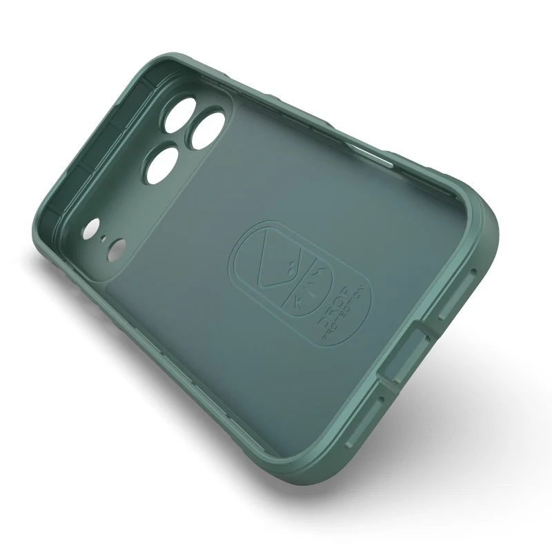 For iPhone 17 Pro Max TPU Case WANLONFENG HD Series Anti Slip Phone Cover with Tempered Glass - Army Green - Image 2
