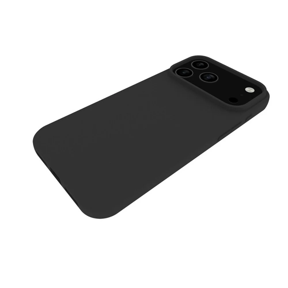 For iPhone 17 Pro Max TPU Case WANLONFENG MS Series Matte Back Cover with Tempered Glass (Big Hole Lens) - Black - Image 5