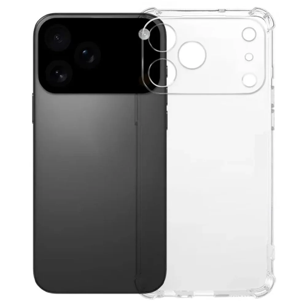 For iPhone 17 Pro Max TPU Case WANLONFENG WL3 Series 1.5mm Phone Cover with 2Pcs Tempered Glass Films - Transparent - Image 2