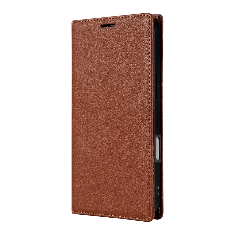 For iPhone 17 Pro Max Wallet Case Magnetic Closure PU Leather Phone Cover - Brown - Image 8