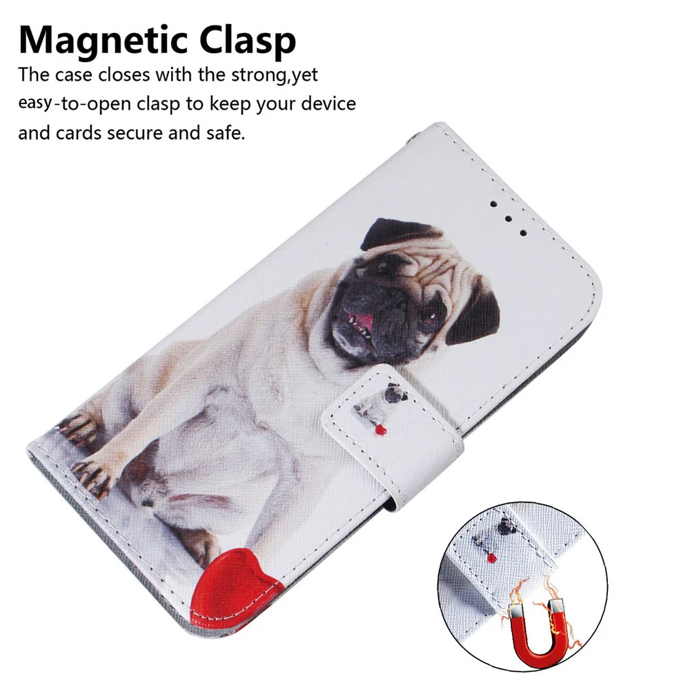For iPhone 17 Pro Max Wallet Case Pattern Print Leather Phone Cover - Dog - Image 4