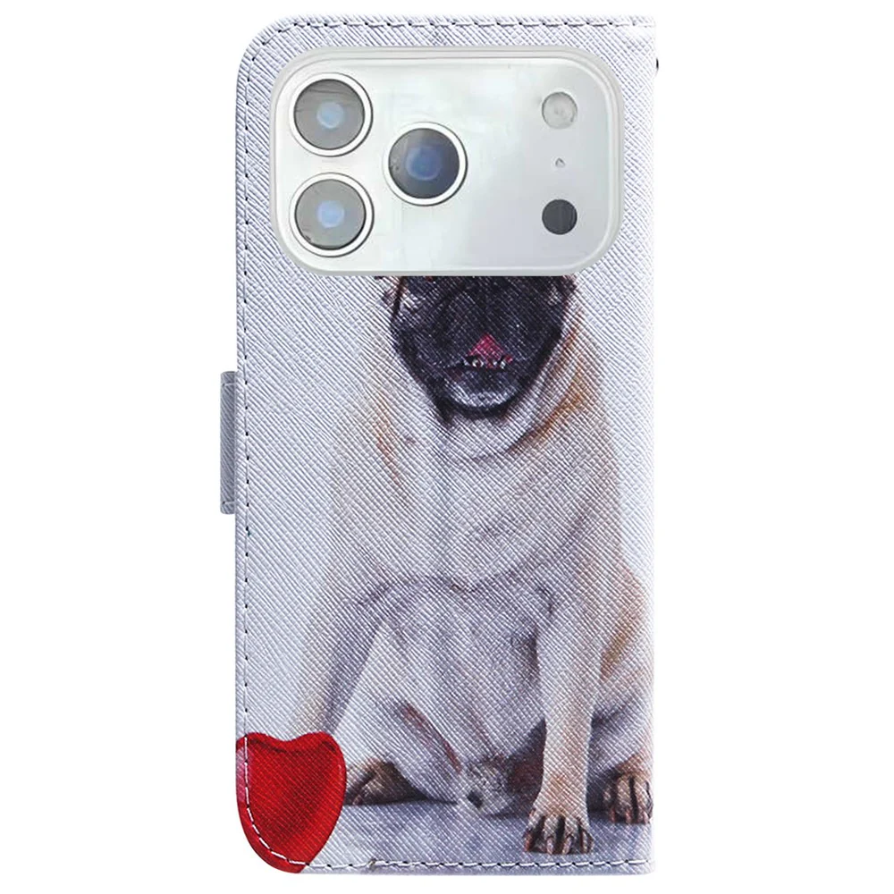 For iPhone 17 Pro Max Wallet Case Pattern Print Leather Phone Cover - Dog - Image 7