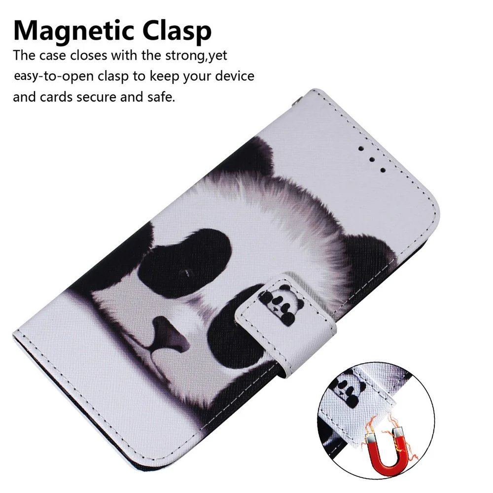 For iPhone 17 Pro Max Wallet Case Pattern Print Leather Phone Cover - Panda - Image 4