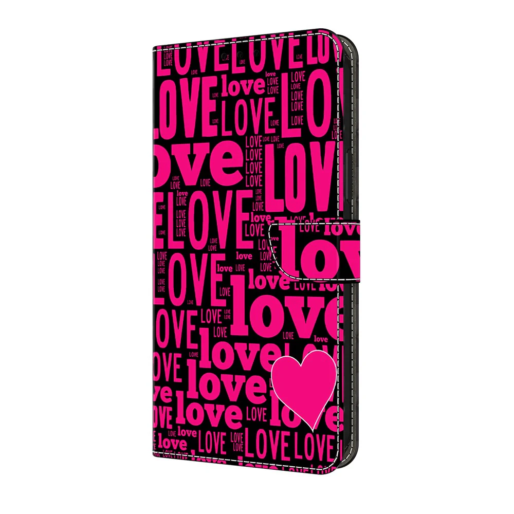 For iPhone 17 Pro Max Wallet Case Pattern Printing PU Leather Flip Stand Phone Cover - LOVE - Image 5