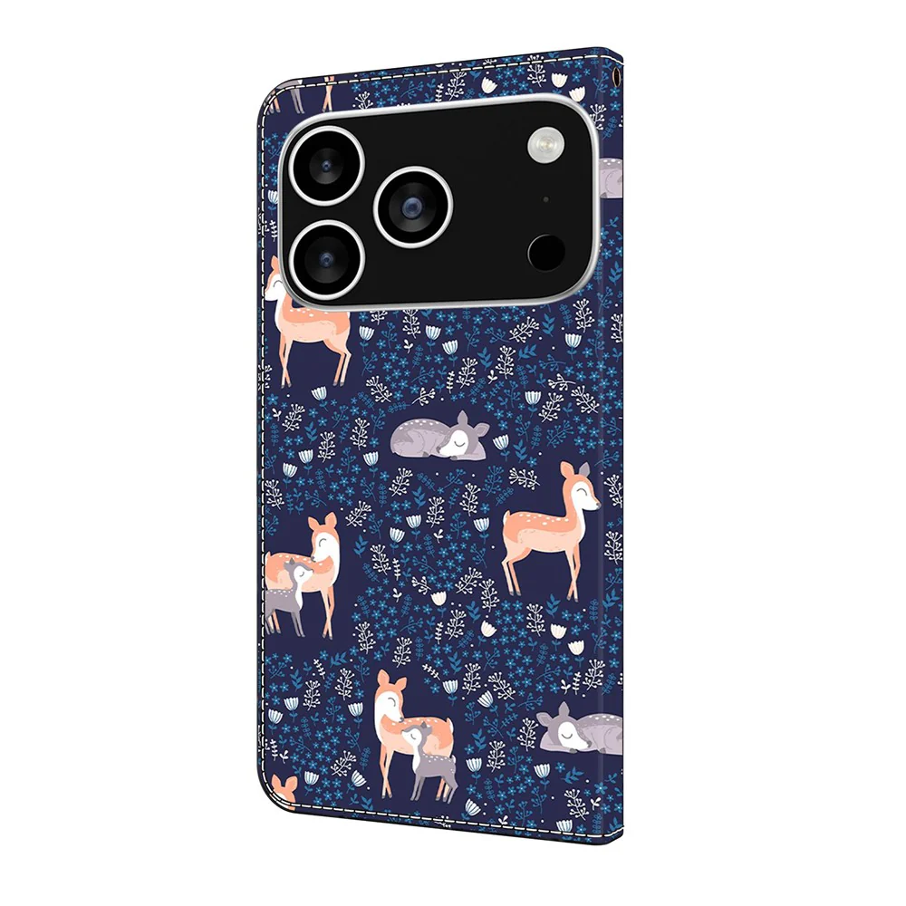 For iPhone 17 Pro Max Wallet Case Pattern Printing PU Leather Flip Stand Phone Cover - Sika Deer - Image 6