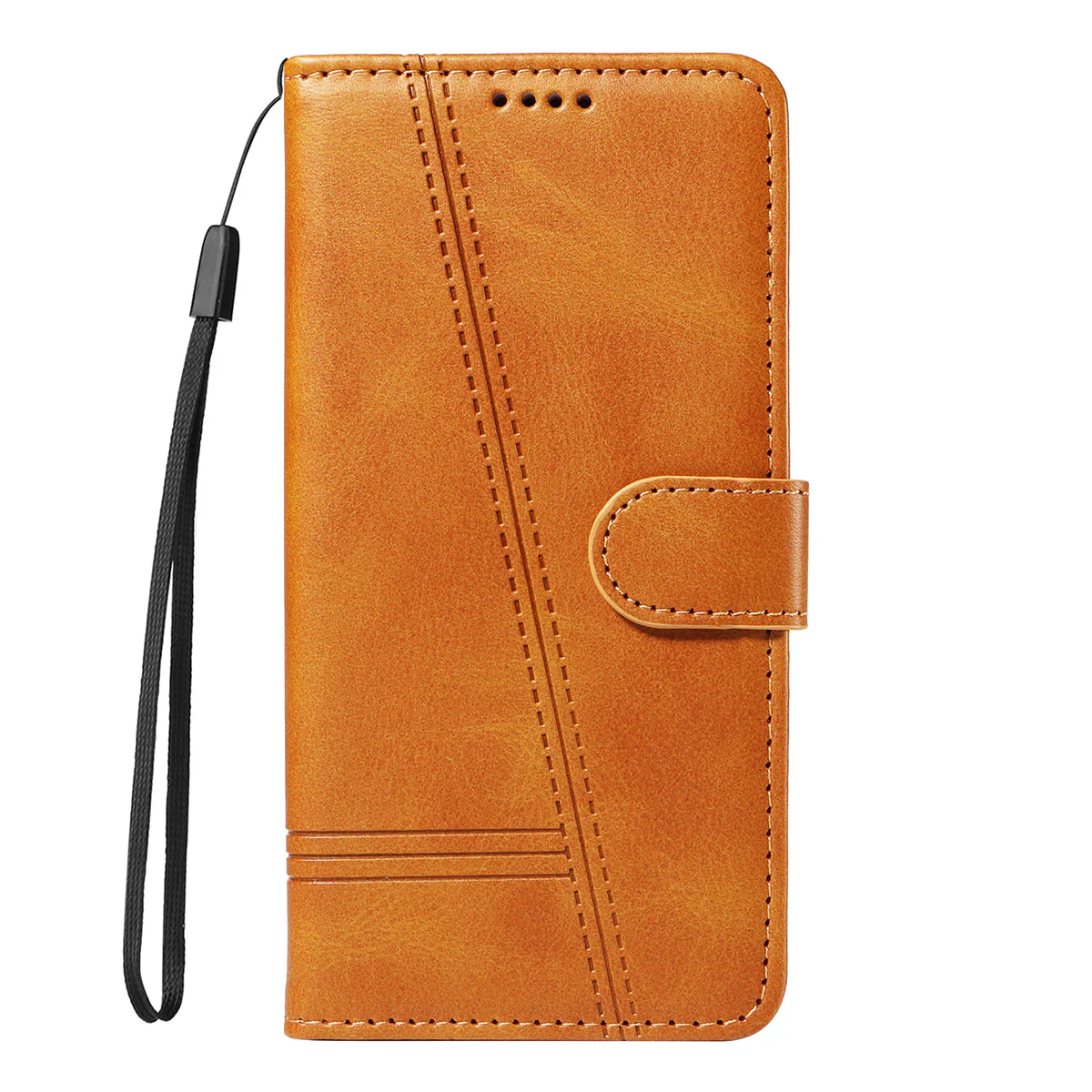 For iPhone 17 Pro Max Wallet Case T-Shape Lines Leather Phone Cover Stand - Brown - Image 6