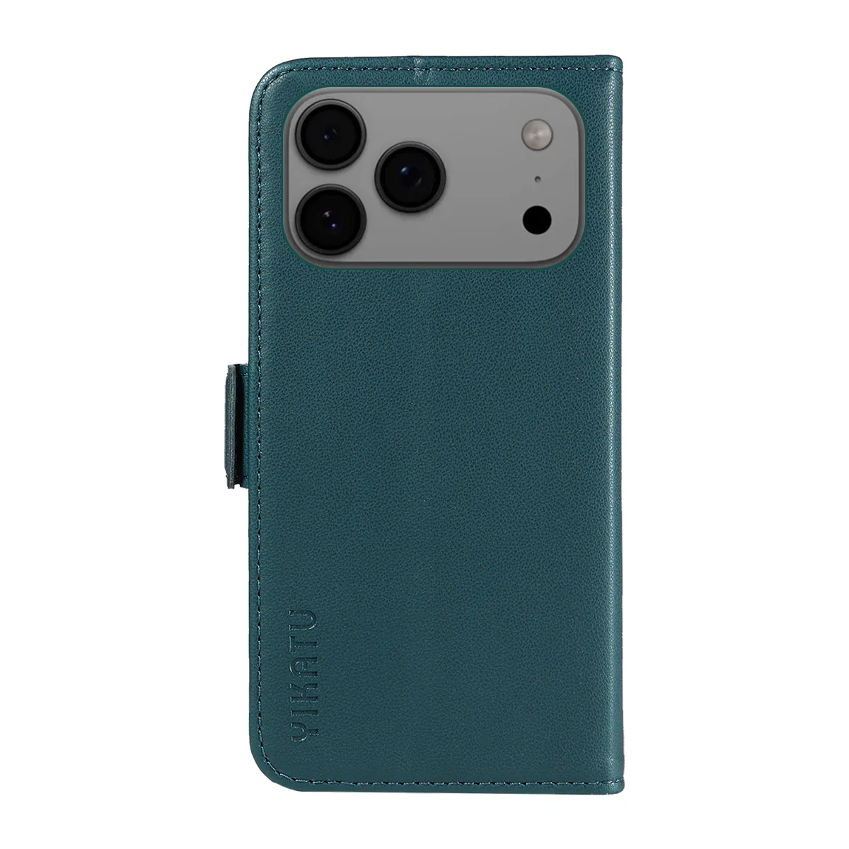 For iPhone 17 Pro Max Wallet Phone Case YIKATU YK-003 Leather Stand Cover - Green - Image 6