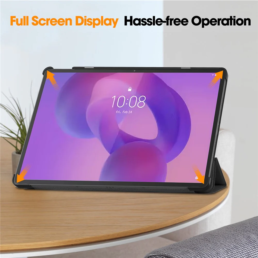 For Lenovo Idea Tab Pro Case Anti-Drop Leather Stand Tablet Cover - Black - Image 6