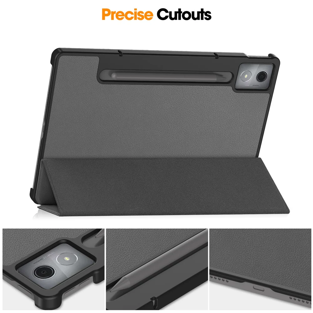For Lenovo Idea Tab Pro Case Anti-Drop Leather Stand Tablet Cover - Grey - Image 4
