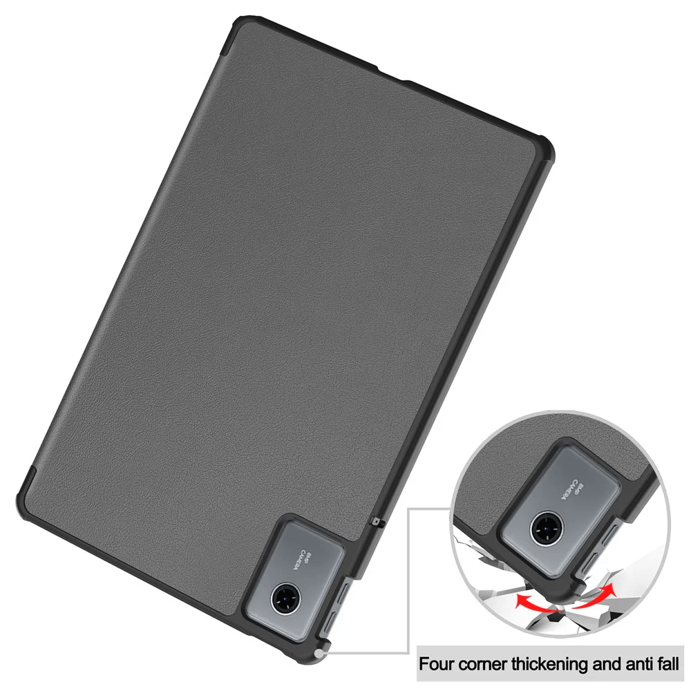 For Lenovo Idea Tab (TB336ZU / TB336FU) / Xiaoxin Pad 11 2025 Case Anti-Drop Leather Stand Tablet Cover - Grey - Image 6