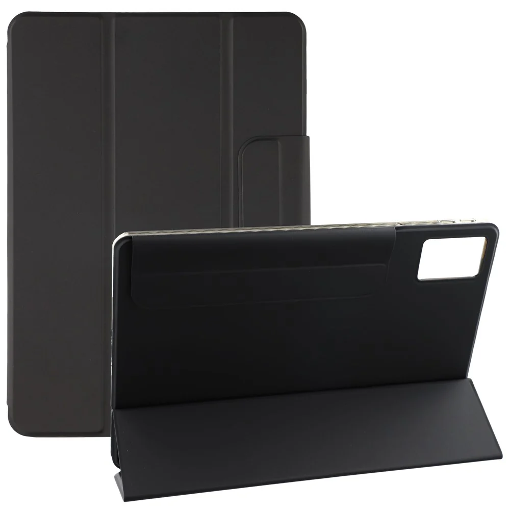 For Lenovo Idea Tab (TB336ZU / TB336FU) / Xiaoxin Pad 11 2025 Case Folding Stand Magnetic Leather Tablet Cover - Black