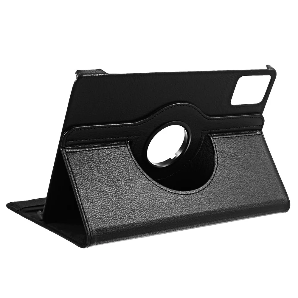 For Lenovo Idea Tab TB336ZU, TB336FU / Xiaoxin Pad 11 2025 Case Rotating Stand PU Leather + PC Tablet Cover with Elastic Band - Black - Image 2