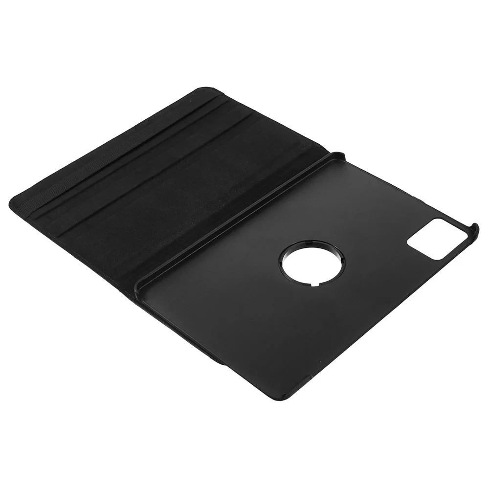 For Lenovo Idea Tab TB336ZU, TB336FU / Xiaoxin Pad 11 2025 Case Rotating Stand PU Leather + PC Tablet Cover with Elastic Band - Black - Image 4