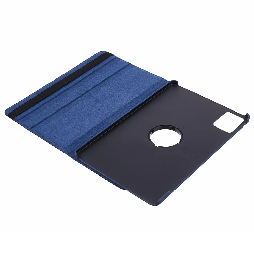For Lenovo Idea Tab TB336ZU, TB336FU / Xiaoxin Pad 11 2025 Case Rotating Stand PU Leather + PC Tablet Cover with Elastic Band - Dark Blue - Image 4