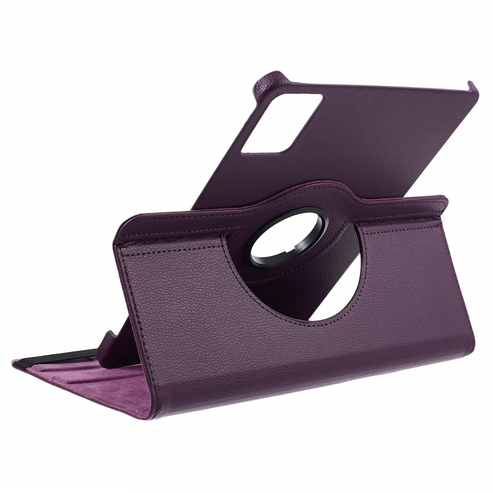 For Lenovo Idea Tab TB336ZU, TB336FU / Xiaoxin Pad 11 2025 Case Rotating Stand PU Leather + PC Tablet Cover with Elastic Band - Purple - Image 3