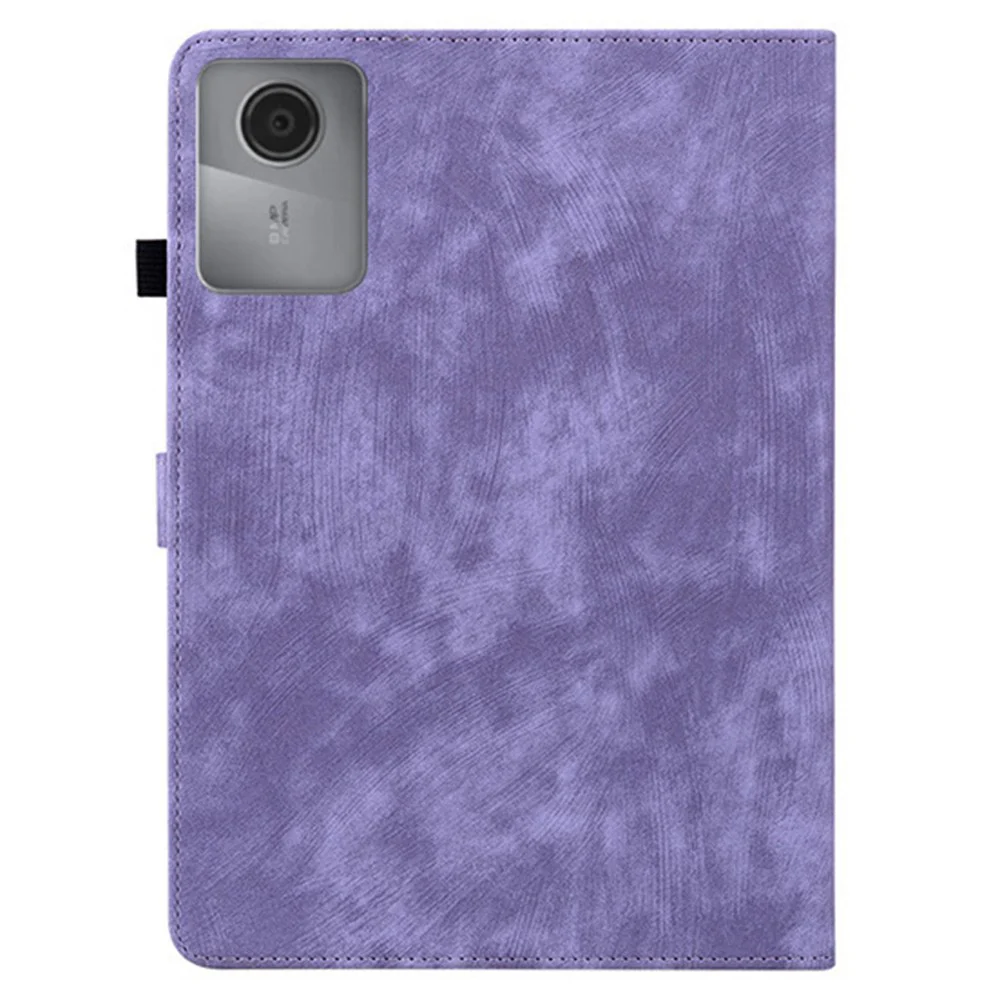 For Lenovo Idea Tab (TB336ZU / TB336FU) / Xiaoxin Pad 11 2025 Case Tiger Imprint Anti-Scratch PU Leather Tablet Cover - Purple - Image 5