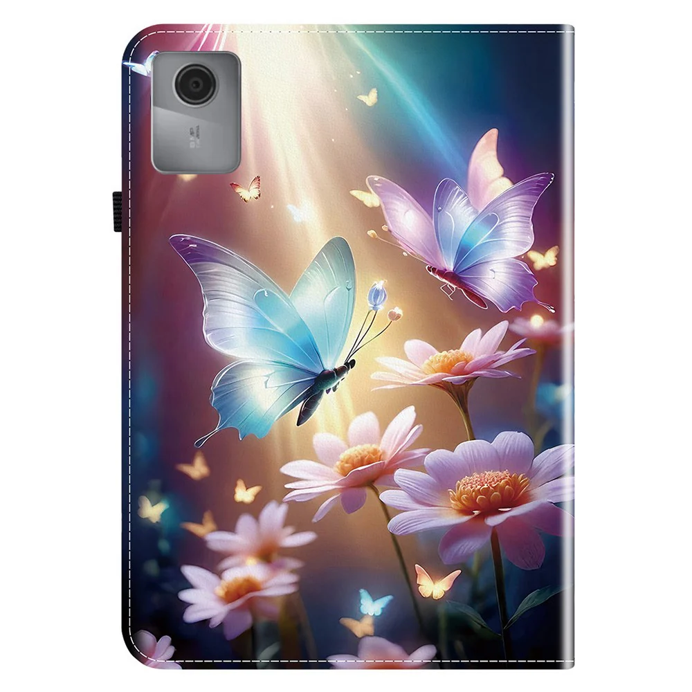 For Lenovo Idea Tab (TB336ZU / TB336FU) / Xiaoxin Pad 11 2025 Leather Case Pattern Printed Stand Tablet Cover with Card Slots - Butterfly Floral - Image 5