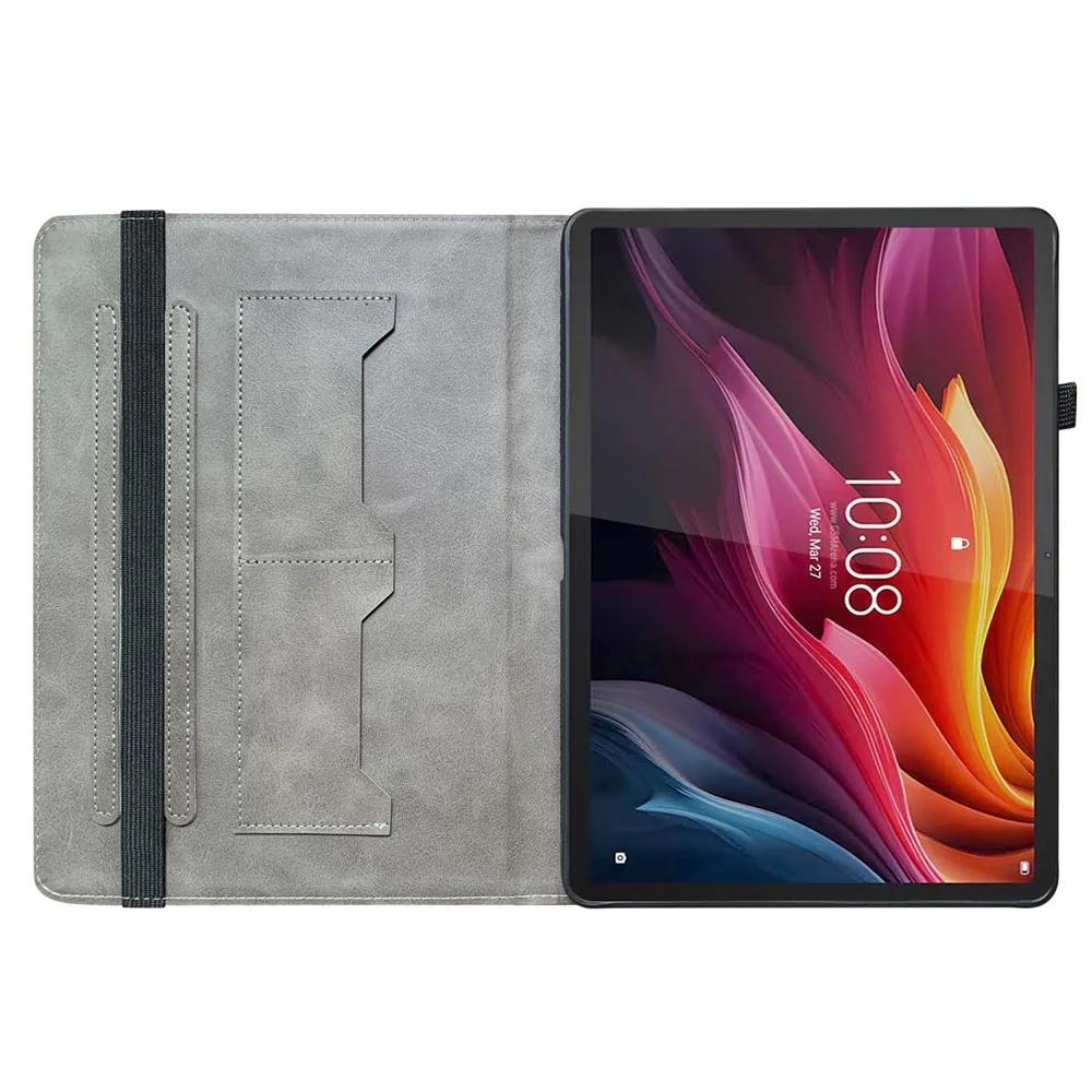 For Lenovo Idea Tab (TB336ZU / TB336FU) / Xiaoxin Pad 11 2025 Leather Case Pattern Printed Stand Tablet Cover with Card Slots - Gold Butterfly Rose - Image 4
