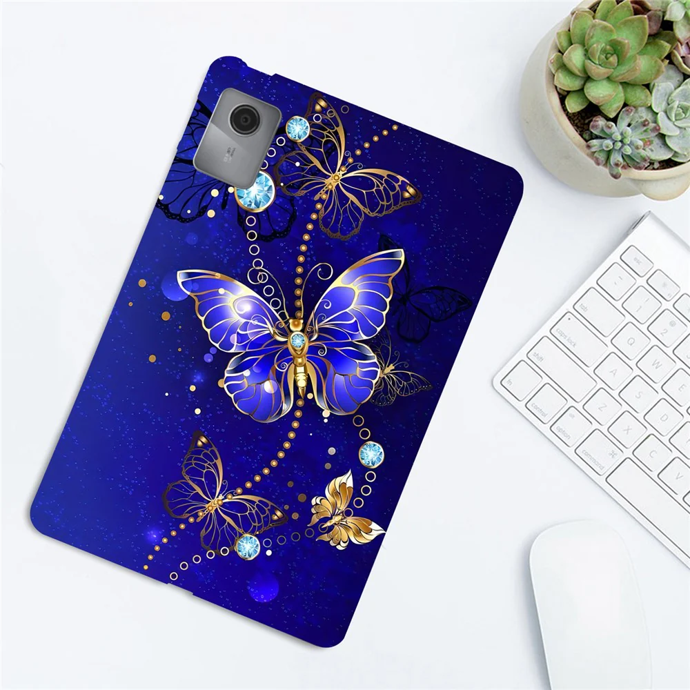 For Lenovo Idea Tab (TB336ZU / TB336FU) / Xiaoxin Pad 11 2025 TPU Case Pattern Printing Slim Tablet Protective Cover - Blue Butterfly - Image 3