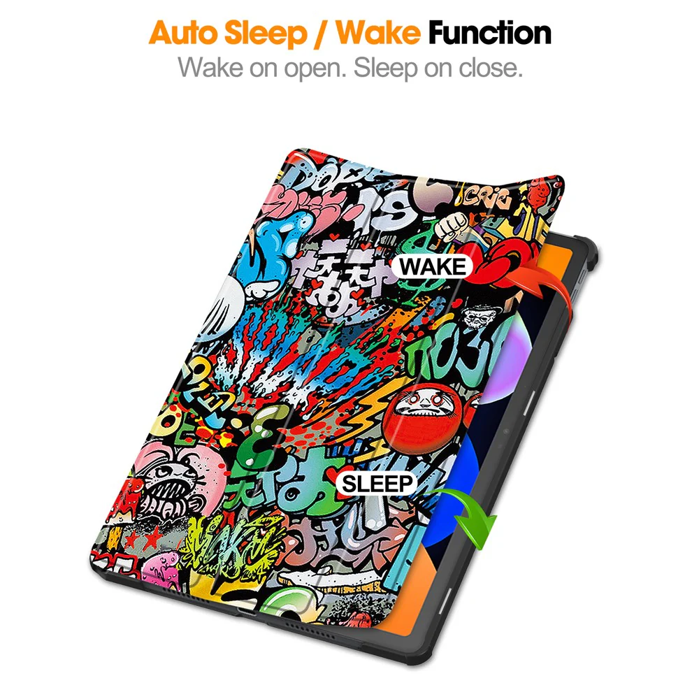 For Lenovo Idea Tab / Xiaoxin Pad 11 2025 Case Pattern Print Leather Stand Tablet Cover - Graffiti - Image 3