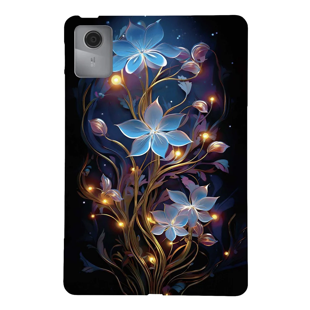 For Lenovo Idea Tab / Xiaoxin Pad 11 2025 Case Pattern Printing Slim Soft TPU Tablet Cover - Small Lantern Flower