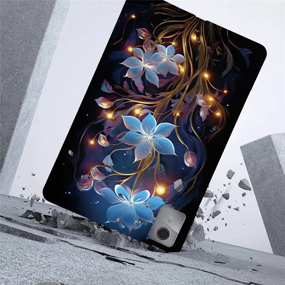 For Lenovo Idea Tab / Xiaoxin Pad 11 2025 Case Pattern Printing Slim Soft TPU Tablet Cover - Small Lantern Flower - Image 3
